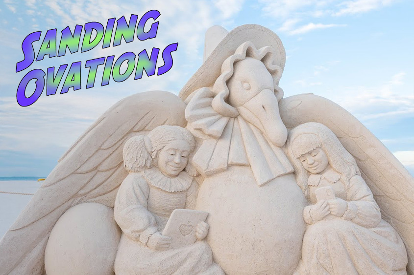 Master sand sculpture on Treasure Island beach